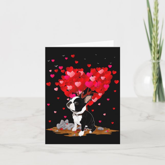 Boston Terrier Lover Heart Shape Boston Terrier Va Karte (Vorderseite)