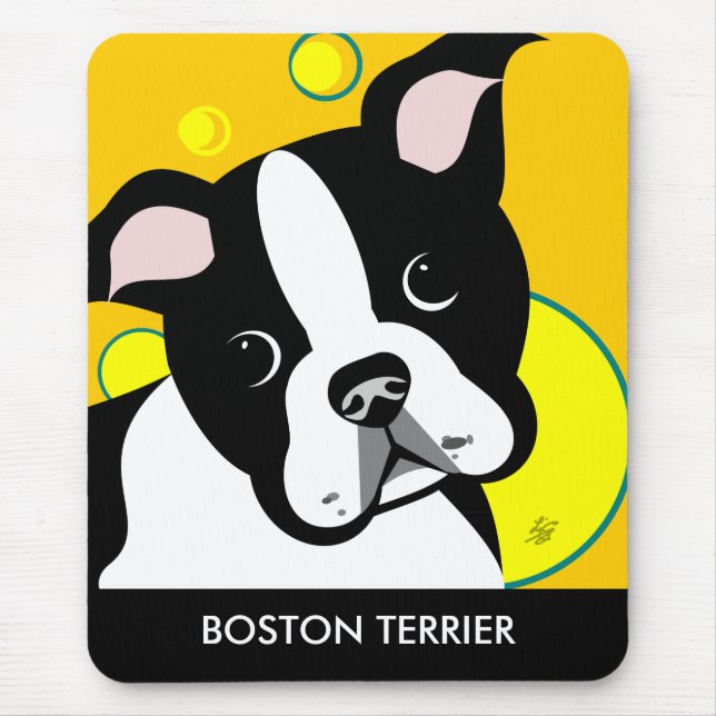 Boston Terrier Lover Mouse Pad Mousepad (Vorne)