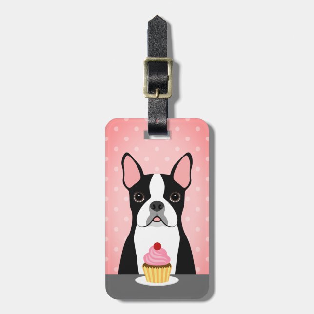 Boston Terrier Luggage Tags Gepäckanhänger (Vorderseite vertikal)
