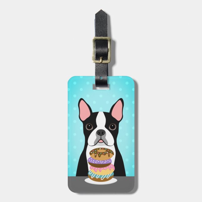 Boston Terrier Luggage Tags Gepäckanhänger (Vorderseite vertikal)