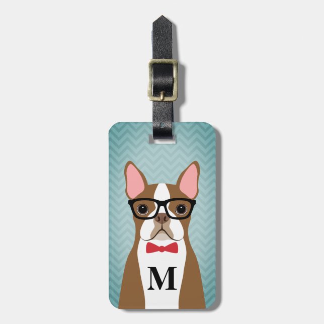 Boston Terrier Luggage Tags Gepäckanhänger (Vorderseite vertikal)