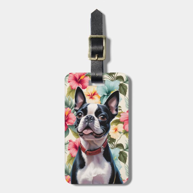 Boston Terrier Luggage Tags Gepäckanhänger (Vorderseite vertikal)