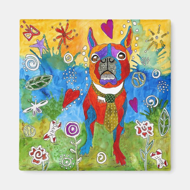 Boston Terrier Magnet 2 (Vorne)