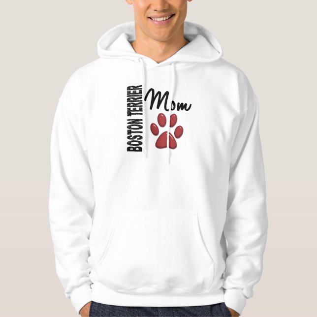 Boston-Terrier-Mama 2 Hoodie (Vorderseite)