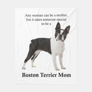 Boston-Terrier-Mama-Fleece-Decke Fleecedecke