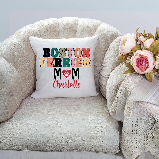 Boston Terrier Mama Name Kissen (Von Creator hochgeladen)