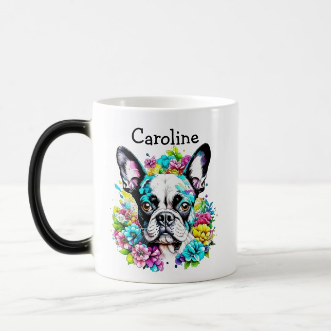 Boston Terrier Mama Personalisiert Verwandlungstasse (Links)