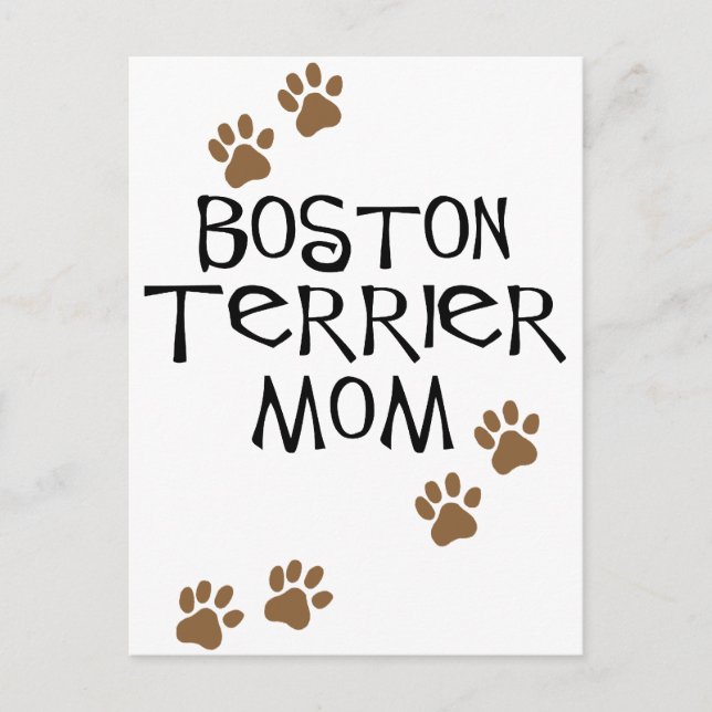 Boston Terrier Mama Postkarte (Vorderseite)