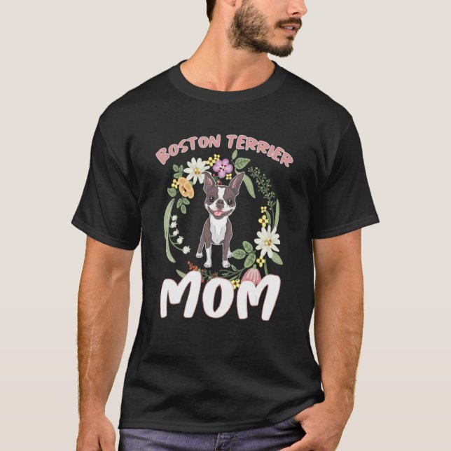 Boston Terrier Mama T-Shirt (Vorderseite)