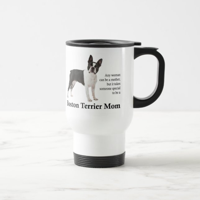 Boston Terrier Mama Travel Mug Reisebecher (Rechts)