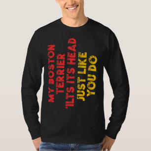 Boston Terrier Mama Vater Funny Dog Eigentümer T-Shirt