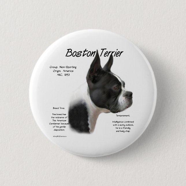 Boston Terrier Meet Breed - Button (Vorderseite)