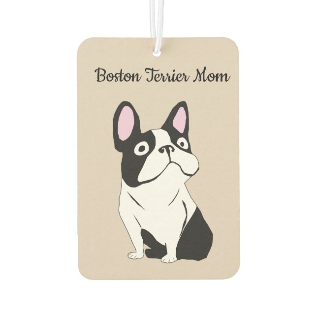 Boston terrier mom autolufterfrischer (Rückseite)