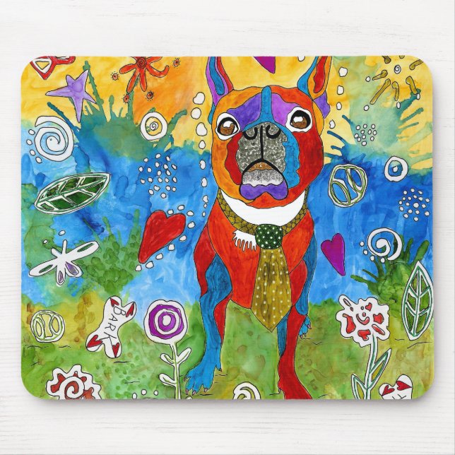 Boston Terrier Mousepad (Vorne)