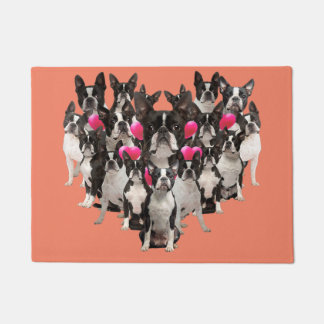 Boston Terrier Mutti, Boston Terrier Papa, Hundeli Fußmatte