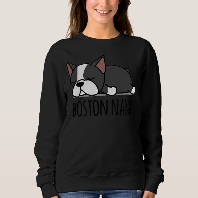 Boston Terrier Nana Angepasst Sweatshirt (Vorderseite)