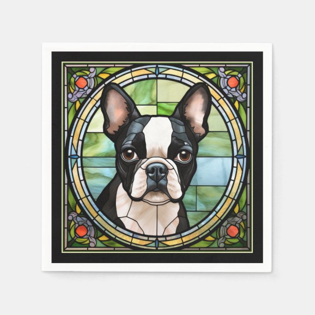 Boston Terrier Napkins Serviette (Vorderseite)