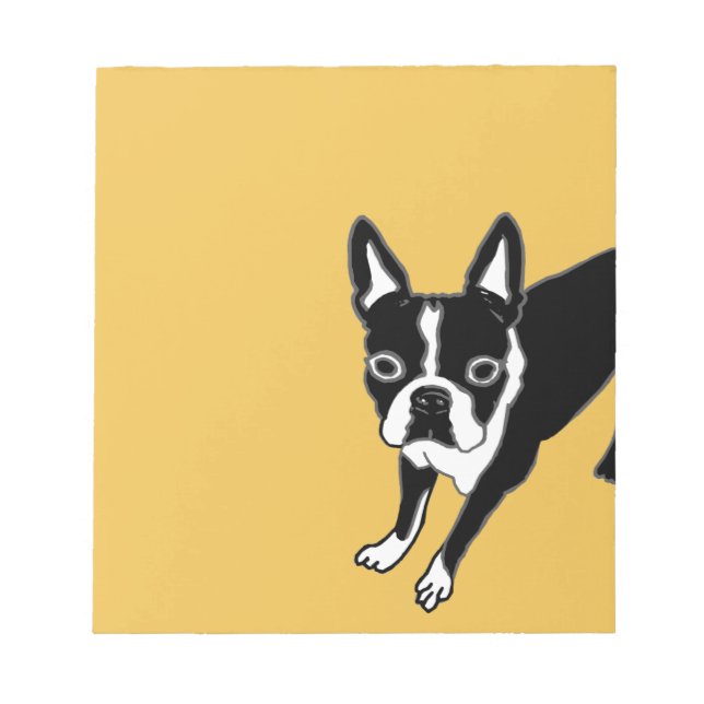 Boston Terrier Notizblock (Vorderseite)