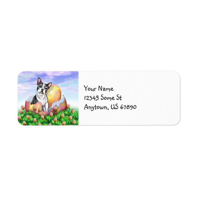 Boston Terrier Oaster Labels (Vorne)