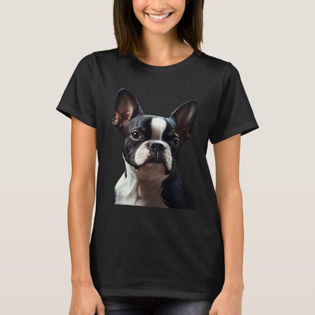 Boston Terrier - Oil Paint Classic T-Shirt (Vorderseite)