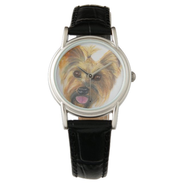 Boston Terrier Original Art Armbanduhr (Vorderseite)