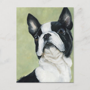Boston Terrier Original Dog Art Postkarte