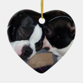 BOSTON TERRIER ORINAMENT KERAMIK ORNAMENT