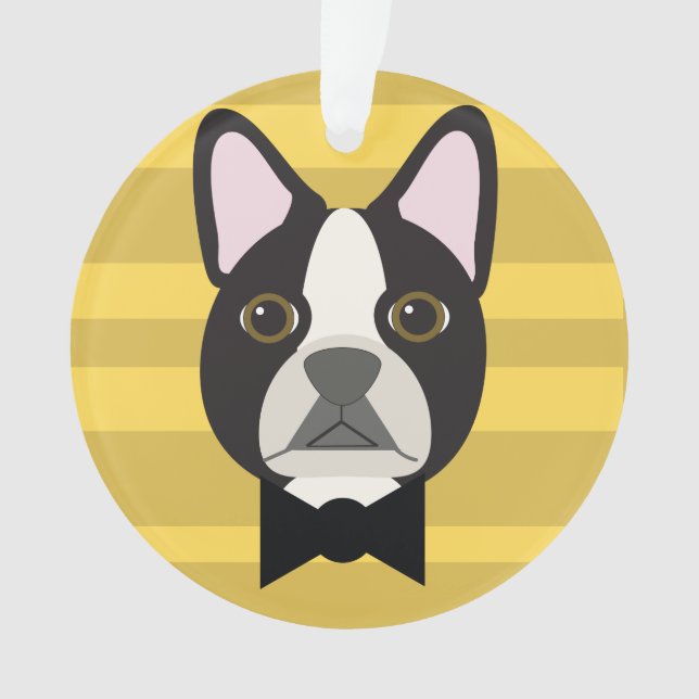 Boston Terrier Ornament (Vorderseite)