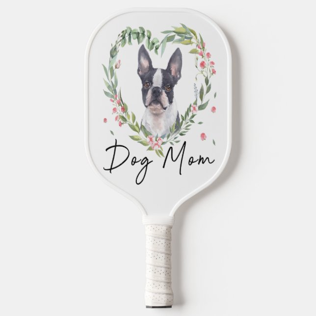 Boston Terrier Padde Pickleball | Niedlich Itém Schläger (Vorderseite)