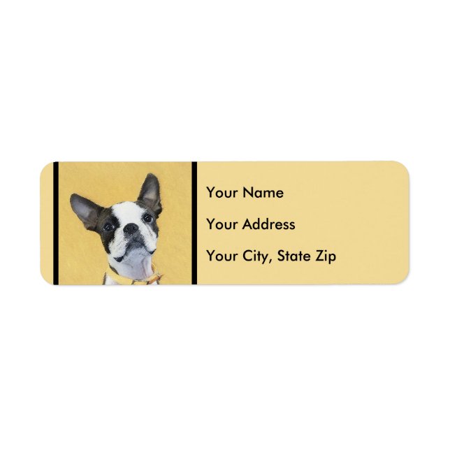 Boston Terrier Painting - Niedliche Original Dog A (Vorne)