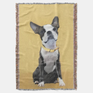 Boston Terrier Painting - Niedliche Original Dog A Decke