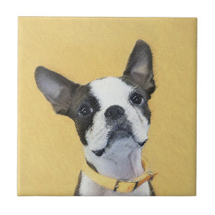 Boston Terrier Painting - Niedliche Original Dog A Fliese