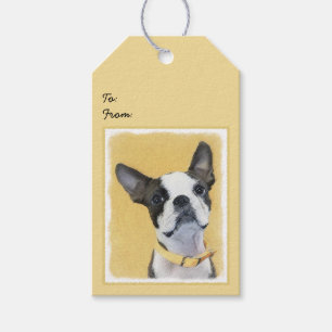 Boston Terrier Painting - Niedliche Original Dog A Geschenkanhänger