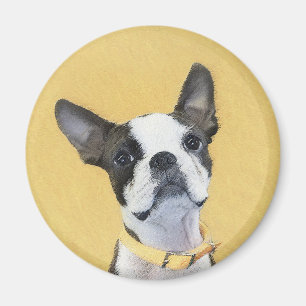 Boston Terrier Painting - Niedliche Original Dog A Magnet