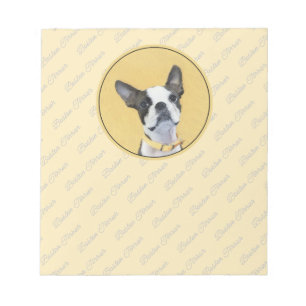 Boston Terrier Painting - Niedliche Original Dog A Notizblock