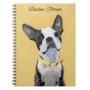 Boston Terrier Painting - Niedliche Original Dog A Notizblock