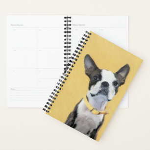 Boston Terrier Painting - Niedliche Original Dog A Planer