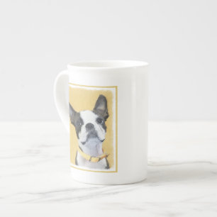 Boston Terrier Painting - Niedliche Original Dog A Prozellantasse