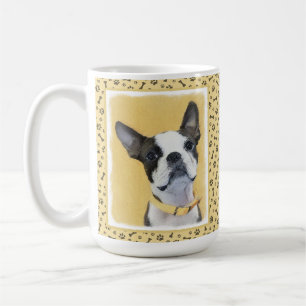 Boston Terrier Painting - Niedliche Original Hund Kaffeetasse