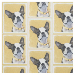 Boston Terrier Painting - Niedliche Original Hund  Stoff