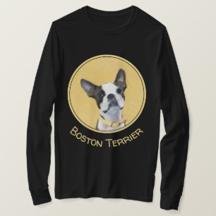 Boston Terrier Painting - Niedliche Original Hund  T-Shirt