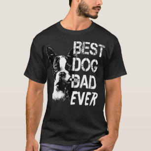 Boston Terrier Papa Vatertag im Vintage-Stil T-Shirt