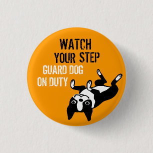 Boston Terrier Pass Auf Button