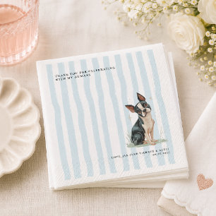 Boston Terrier Personalisierte Illustrations-Hoc Serviette