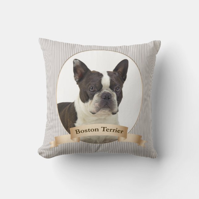 Boston Terrier Pillow Kissen (Vorderseite)