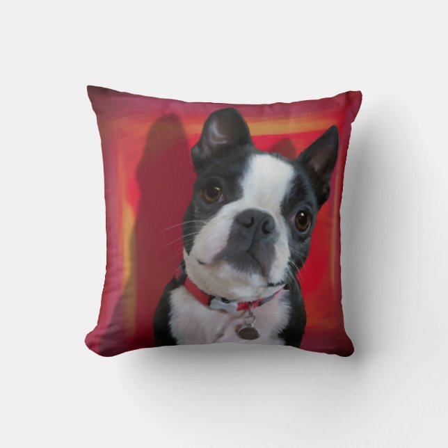 Boston Terrier Pillow Kissen (Vorderseite)