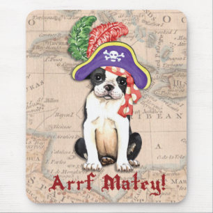 Boston Terrier Pirate Mousepad