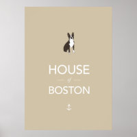 Boston Terrier Plakatdruck