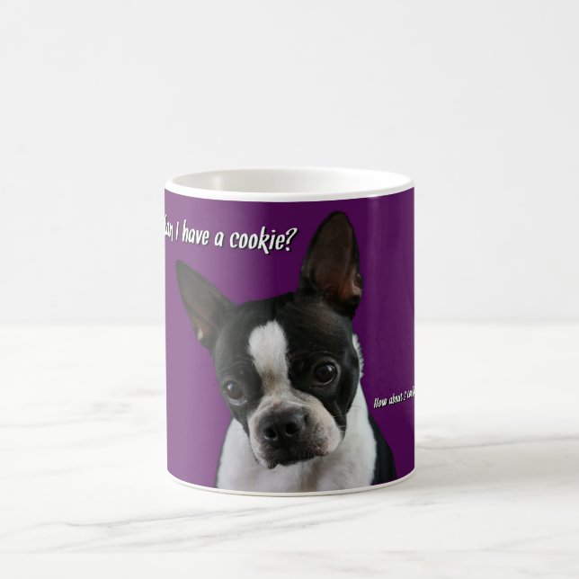 Boston Terrier:  Plätzchen bitte? Tasse (Mittel)