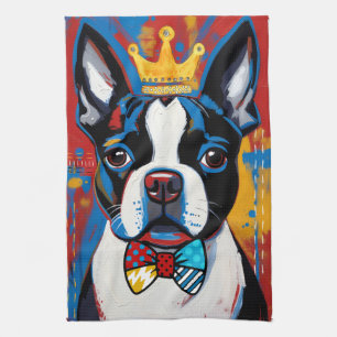 Boston Terrier Pop Art Küchentuch